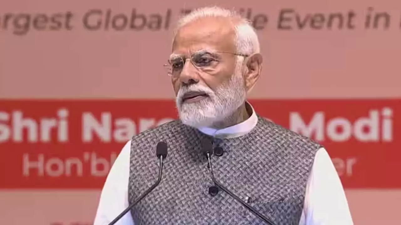 Bharat Textile 2024 : దేశంలోనే అతిపెద్ద గ్లోబల్ టెక్స్టైల్స్ ఈవెంట్ భారత్ టెక్స్-2024 ప్రారంభం Bharat Textile 2024 : దేశంలోనే అతిపెద్ద గ్లోబల్ టెక్స్టైల్స్ ఈవెంట్ భారత్ టెక్స్-2024 ప్రారంభం