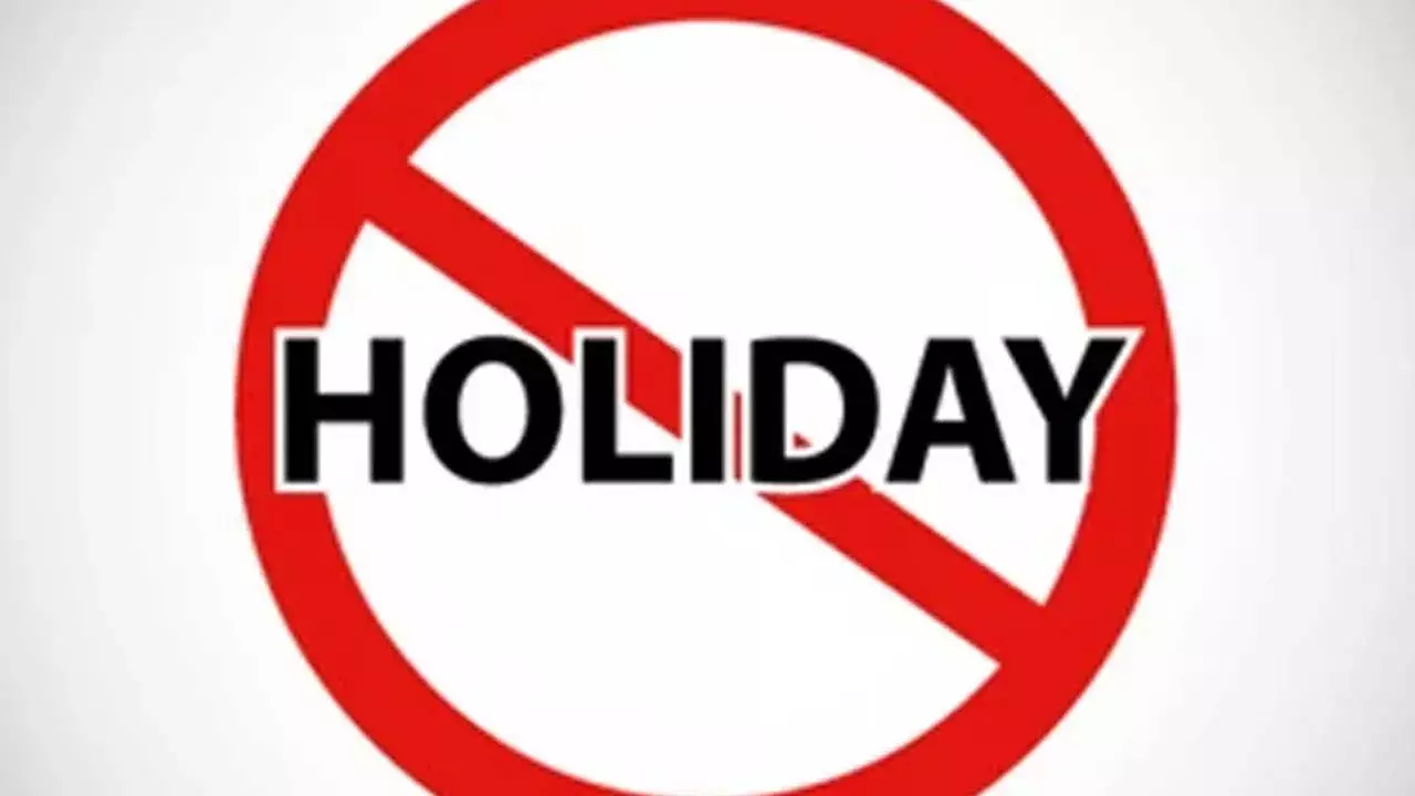No Holidays : ఈ మూడు రోజులు నో హాలిడే...! No Holidays : ఈ మూడు రోజులు నో హాలిడే...!