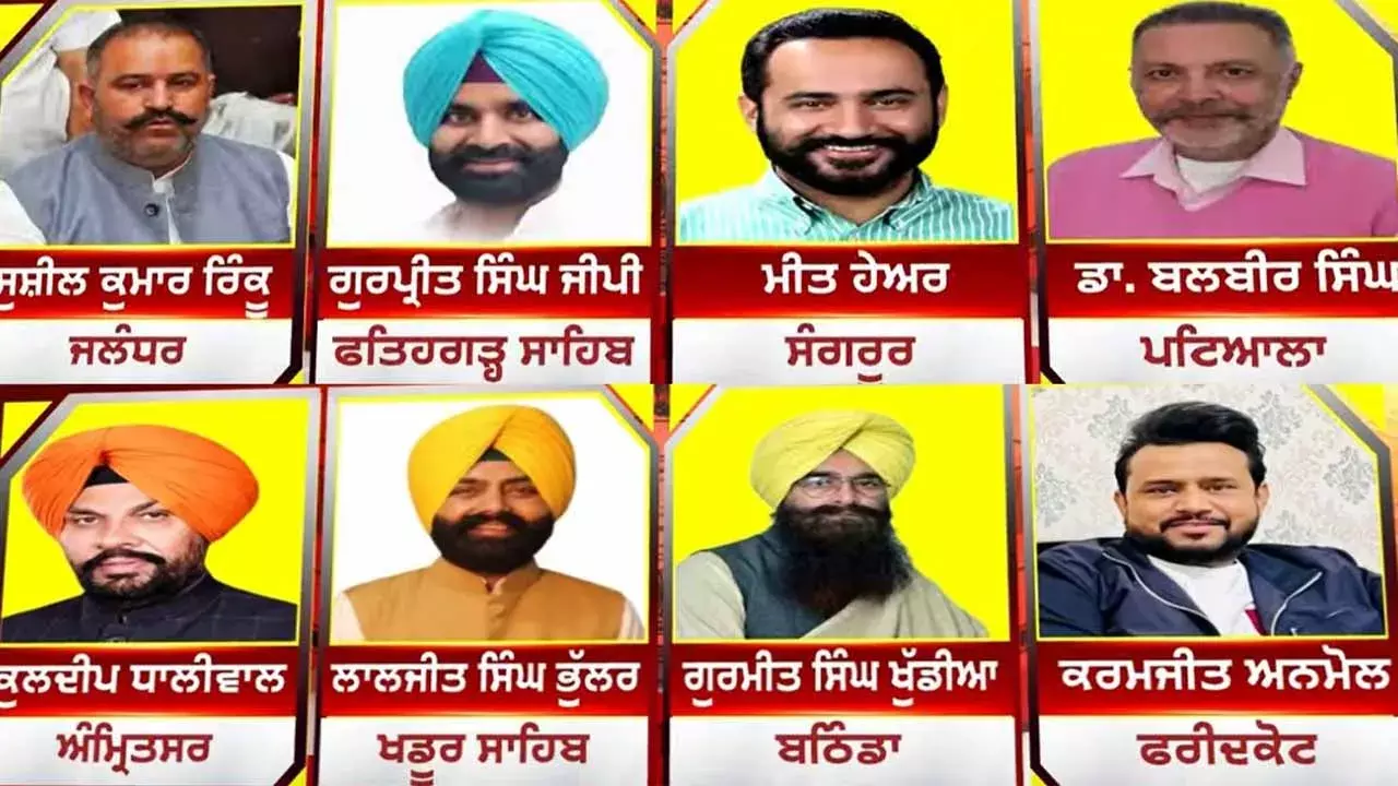 AAP : పంజాబ్కు 8 మంది అభ్యర్థులను ప్రకటించిన ఆప్ AAP : పంజాబ్కు 8 మంది అభ్యర్థులను ప్రకటించిన ఆప్