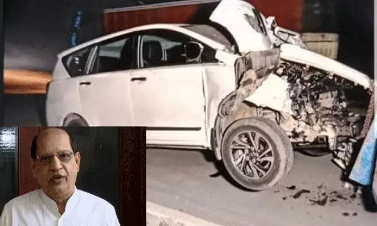 కారు, ట్రక్కు ఢీ.. బీజేడీ నేతకు తీవ్ర గాయాలు కారు, ట్రక్కు ఢీ.. బీజేడీ నేతకు తీవ్ర గాయాలు