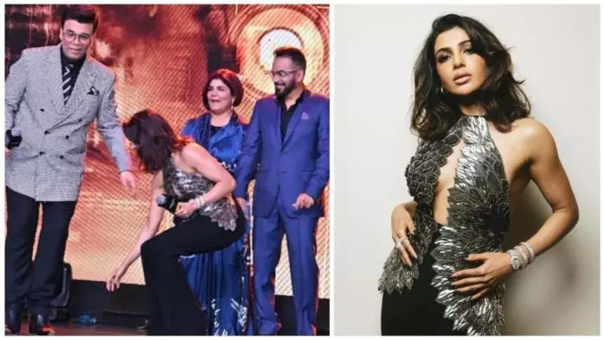 Samantha Ruth Prabhu : కరణ్ జోహార్ పాదాలు తాకేందుకు ప్రయత్నించిన సామ్ Samantha Ruth Prabhu : కరణ్ జోహార్ పాదాలు తాకేందుకు ప్రయత్నించిన సామ్