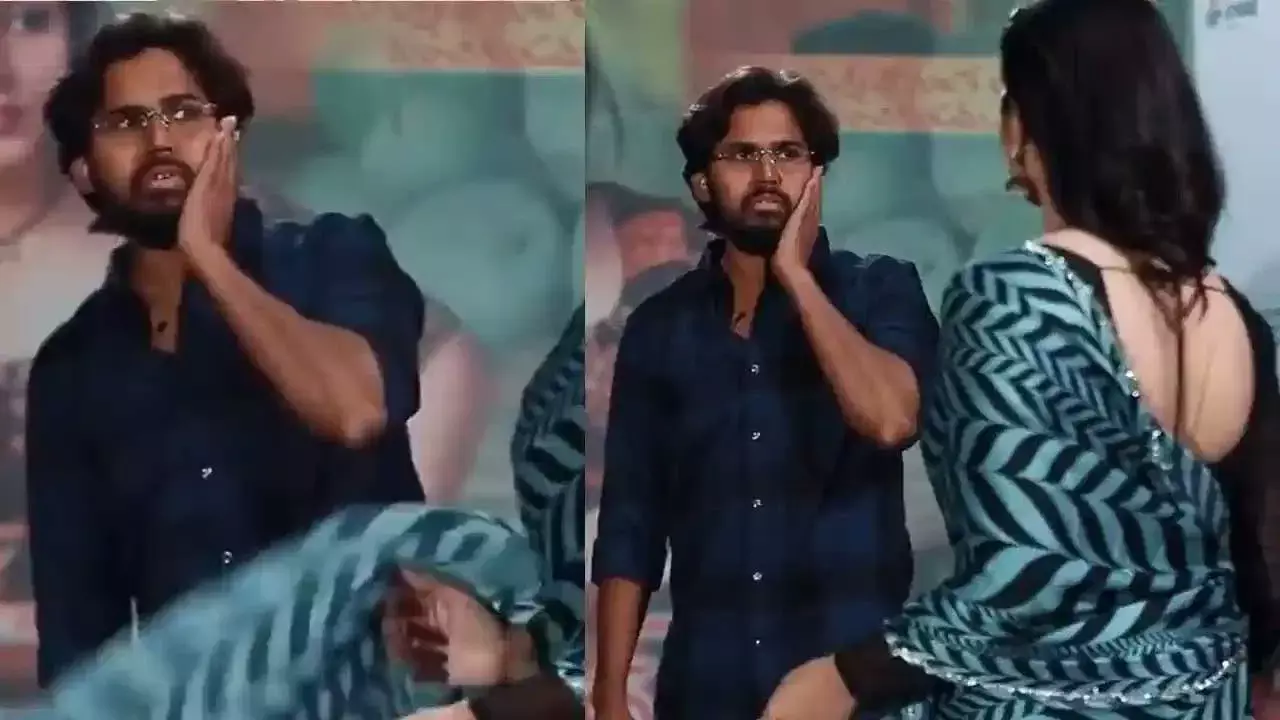 Anchor Sreemukhi : హీరో చెంపపై యాంకర్ శ్రీముఖి దెబ్బ.. వీడియో వైరల్