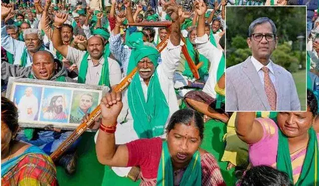 N.V.RAMANA: అమరావతి పోరాటం.. అతిపెద్ద రైతు ఉద్యమం