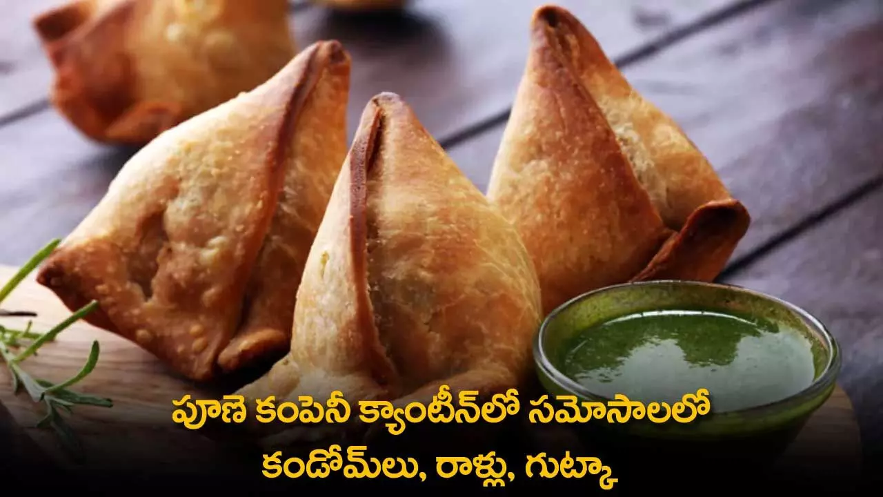 Pune Company : పూణె కంపెనీ క్యాంటీన్లో సమోసాలలో కండోమ్లు, రాళ్లు, గుట్కా Pune Company : పూణె కంపెనీ క్యాంటీన్లో సమోసాలలో కండోమ్లు, రాళ్లు, గుట్కా