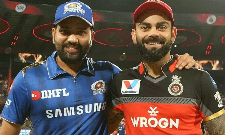 MI vs RCB మ్యాచ్ లో విరాట్, రోహిత్ బ్రోమాన్స్‌.. వీడియో వైరల్