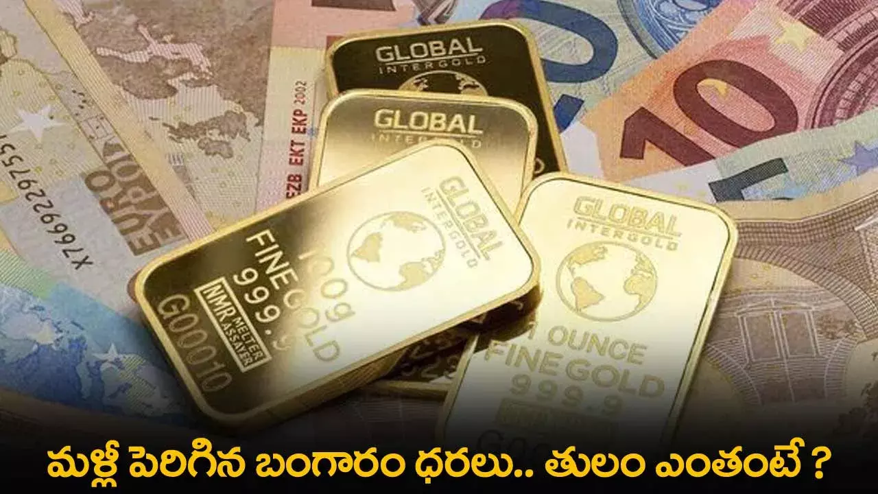 Gold Prices : మళ్లీ పెరిగిన బంగారం ధరలు.. తులం ఎంతంటే ? Gold Prices : మళ్లీ పెరిగిన బంగారం ధరలు.. తులం ఎంతంటే ?