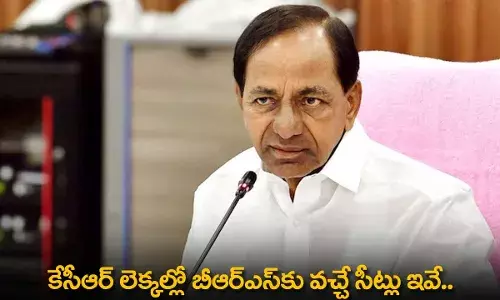 TS : కేసీఆర్ లెక్కల్లో బీఆర్ఎస్కు వచ్చే సీట్లు ఇవే.. TS : కేసీఆర్ లెక్కల్లో బీఆర్ఎస్కు వచ్చే సీట్లు ఇవే..