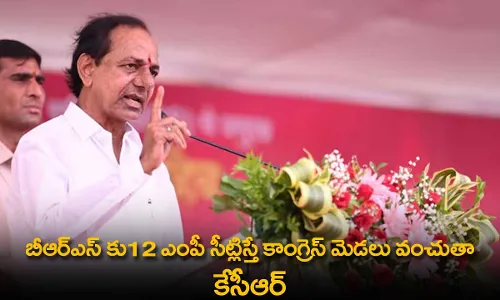 TS : బీఆర్ఎస్ కు12 ఎంపీ సీట్లిస్తే కాంగ్రెస్ మెడలు వంచుతా: కేసీఆర్ TS : బీఆర్ఎస్ కు12 ఎంపీ సీట్లిస్తే కాంగ్రెస్ మెడలు వంచుతా: కేసీఆర్