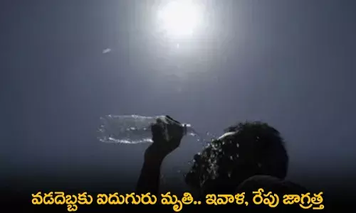 TS : వడదెబ్బకు ఐదుగురు మృతి.. ఇవాళ, రేపు జాగ్రత్త TS : వడదెబ్బకు ఐదుగురు మృతి.. ఇవాళ, రేపు జాగ్రత్త