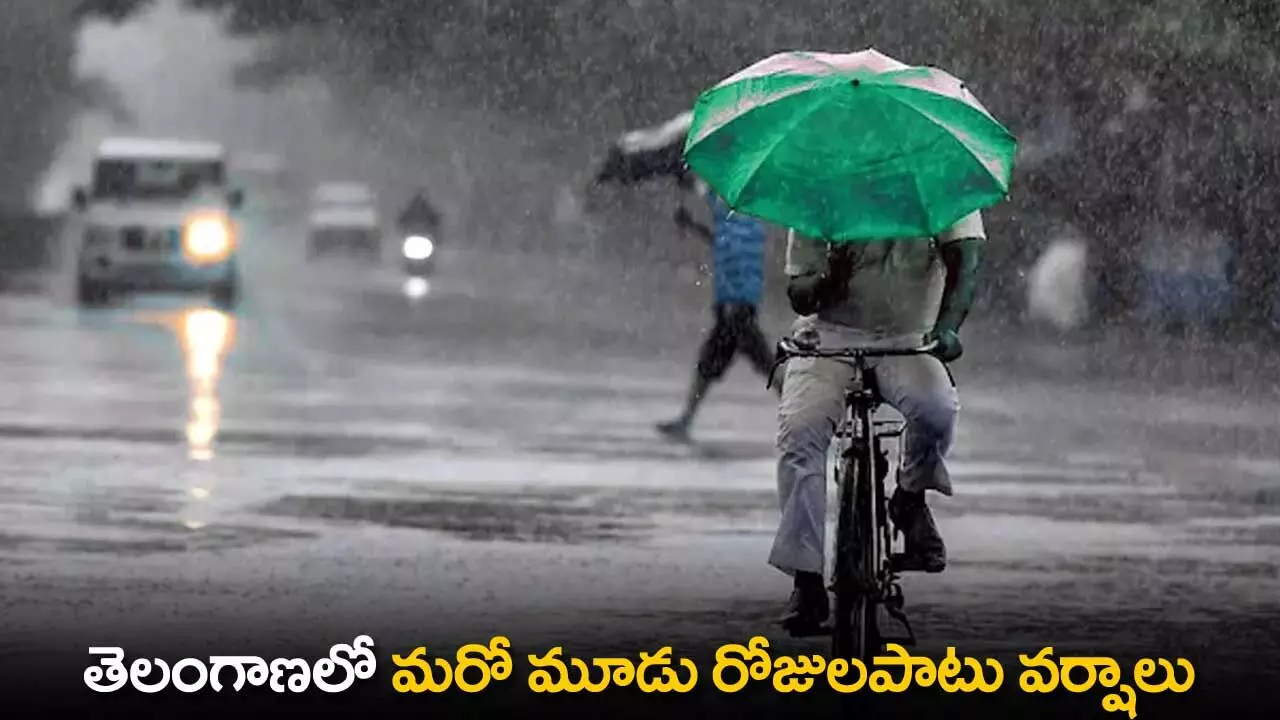TS : తెలంగాణలో మరో మూడు రోజులపాటు వర్షాలు TS : తెలంగాణలో మరో మూడు రోజులపాటు వర్షాలు