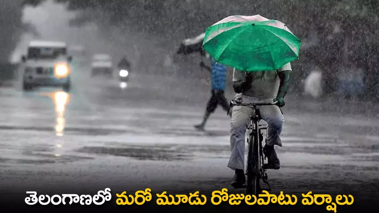 TS : తెలంగాణలో మరో మూడు రోజులపాటు వర్షాలు TS : తెలంగాణలో మరో మూడు రోజులపాటు వర్షాలు