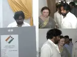 Lok Sabha Elections 2024 : ఓటేసిన పవర్ స్టార్.. వీడియో వైరల్