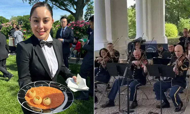 వైట్ హౌస్ లో ప్రతిధ్వనించిన సారే జహాసె అచ్చా.. అతిధులకు పానీ పూరీ విందు..