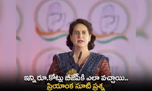 Priyanka Gandhi : ఇన్ని రూ.కోట్లు బీజేపీకి ఎలా వచ్చాయి.. ప్రియాంక సూటి ప్రశ్న