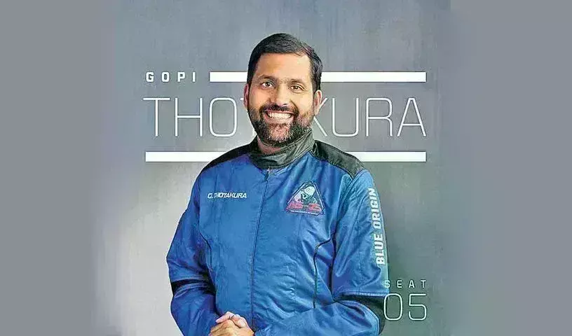 Indian pilot Gopi Thotakura:  రోదసిలోకి తెలుగు వ్యక్తి .