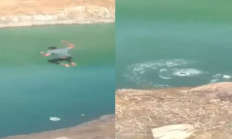 ఇన్‌స్టాగ్రామ్ రీల్ కోసం యువకుడి పిచ్చి పని.. 100 అడుగుల లోతున్న సరస్సులోకి దూకి..