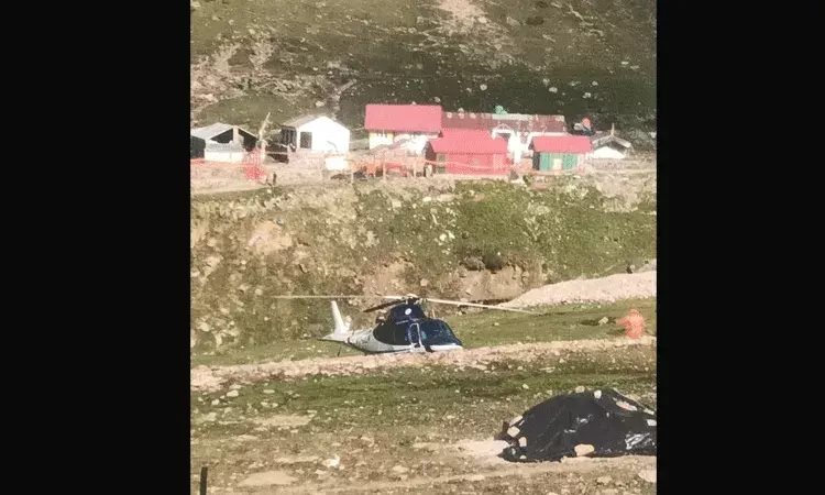 కేదార్‌నాథ్..  సాంకేతిక లోపం కారణంగా హెలికాప్టర్ అత్యవసర ల్యాండింగ్