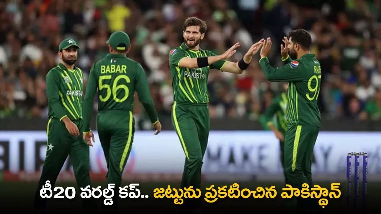 T20 World Cup : జట్టును ప్రకటించిన పాకిస్థాన్ T20 World Cup : జట్టును ప్రకటించిన పాకిస్థాన్