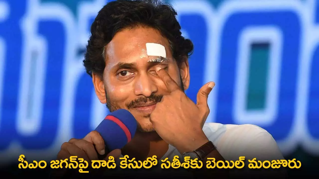 AP : సీఎం జగన్పై దాడి కేసులో సతీశ్కు బెయిల్ మంజూరు AP : సీఎం జగన్పై దాడి కేసులో సతీశ్కు బెయిల్ మంజూరు