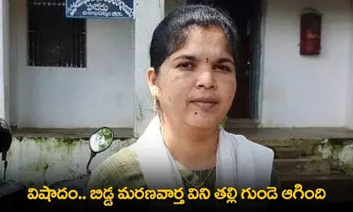 AP : విషాదం.. బిడ్డ మరణవార్త విని తల్లి గుండె ఆగింది AP : విషాదం.. బిడ్డ మరణవార్త విని తల్లి గుండె ఆగింది