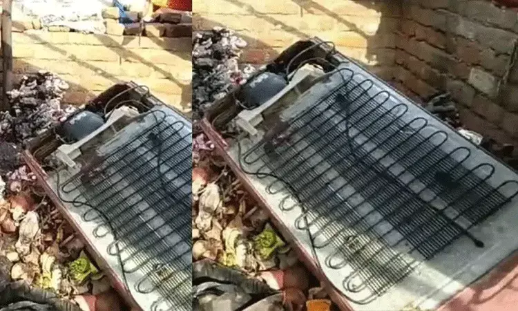 బయటి వేడికి బాంబులా పేలిన  రిఫ్రిజిరేటర్ కంప్రెసర్ .. తృటిలో తప్పిన ప్రమాదం