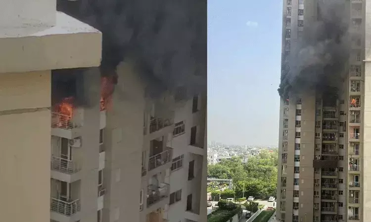 నోయిడాలో భారీ అగ్నిప్రమాదం.. ఫ్లాట్‌లో పేలిన ఏసీ..