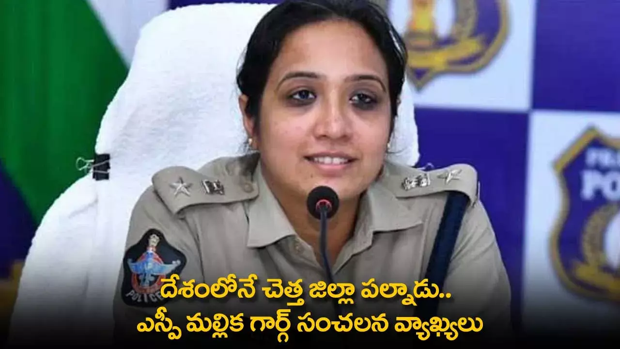 AP : దేశంలోనే చెత్త జిల్లా పల్నాడు .. ఎస్పీ మల్లిక గార్గ్ సంచలన వ్యాఖ్యలు AP : దేశంలోనే చెత్త జిల్లా పల్నాడు .. ఎస్పీ మల్లిక గార్గ్ సంచలన వ్యాఖ్యలు