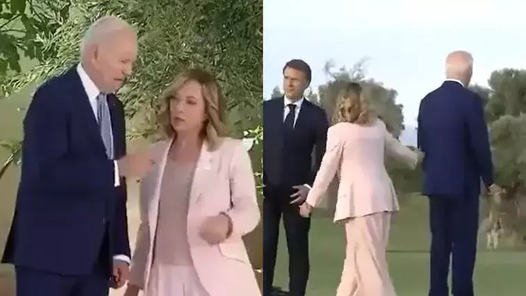 G-7 Summit:  ఇటలీలో బైడెన్‌ వింత ప్రవర్తన!