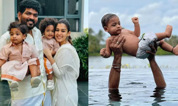 ఫాదర్స్ డే స్పెషల్.. విఘ్నేష్ శివన్ తన ఇద్దరు కుమారులతో బాహుబలి భంగిమ ఫాదర్స్ డే స్పెషల్.. విఘ్నేష్ శివన్ తన ఇద్దరు కుమారులతో బాహుబలి భంగిమ