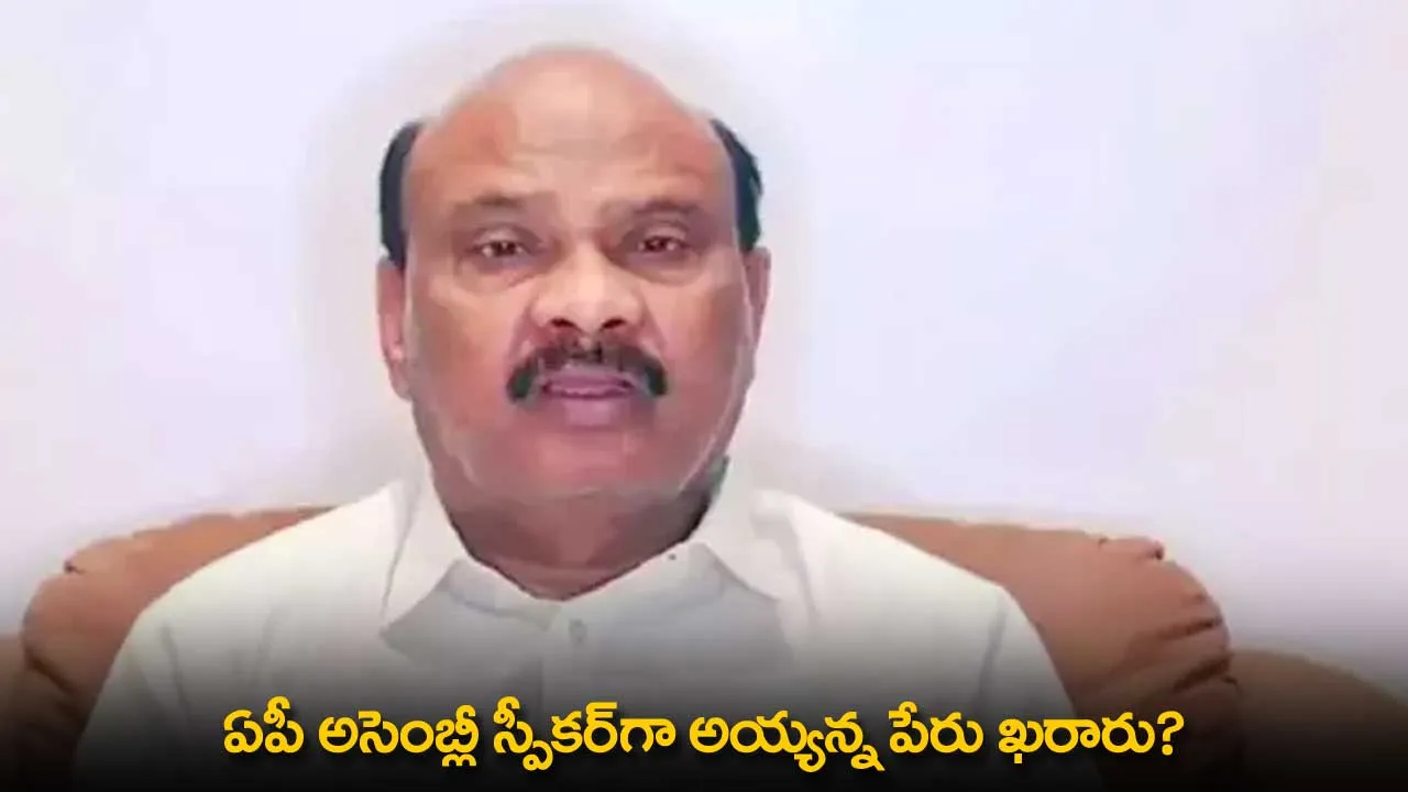 AP Assembly Speaker : ఏపీ అసెంబ్లీ స్పీకర్గా అయ్యన్న పేరు ఖరారు? AP Assembly Speaker : ఏపీ అసెంబ్లీ స్పీకర్గా అయ్యన్న పేరు ఖరారు?