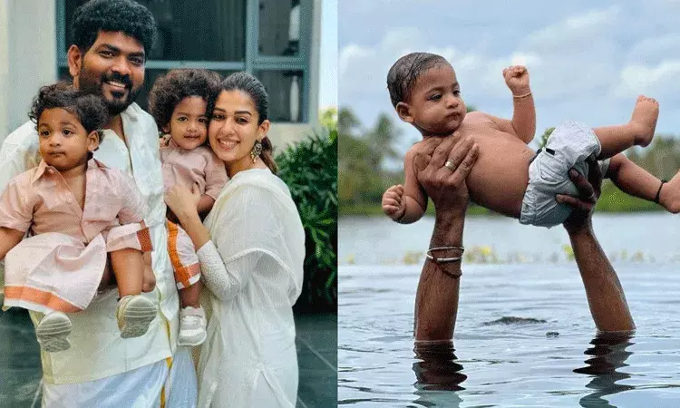 ఫాదర్స్ డే స్పెషల్..  విఘ్నేష్ శివన్ తన ఇద్దరు కుమారులతో బాహుబలి భంగిమ ఫాదర్స్ డే స్పెషల్..  విఘ్నేష్ శివన్ తన ఇద్దరు కుమారులతో బాహుబలి భంగిమ