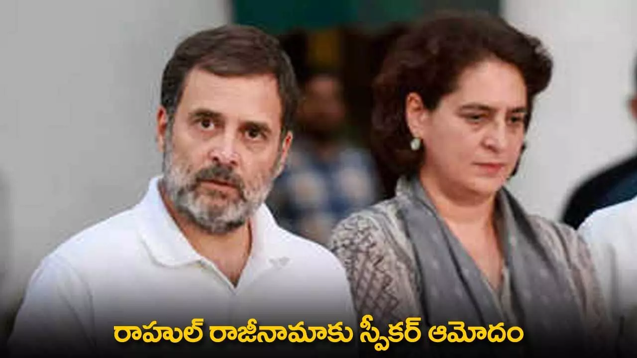 Rahul Gandhi Resignation : రాహుల్ రాజీనామాకు స్పీకర్ ఆమోదం Rahul Gandhi Resignation : రాహుల్ రాజీనామాకు స్పీకర్ ఆమోదం