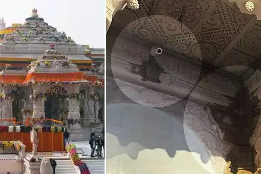 Ayodhya: రాముడి గర్భగుడిలోకి వర్షపు నీరు