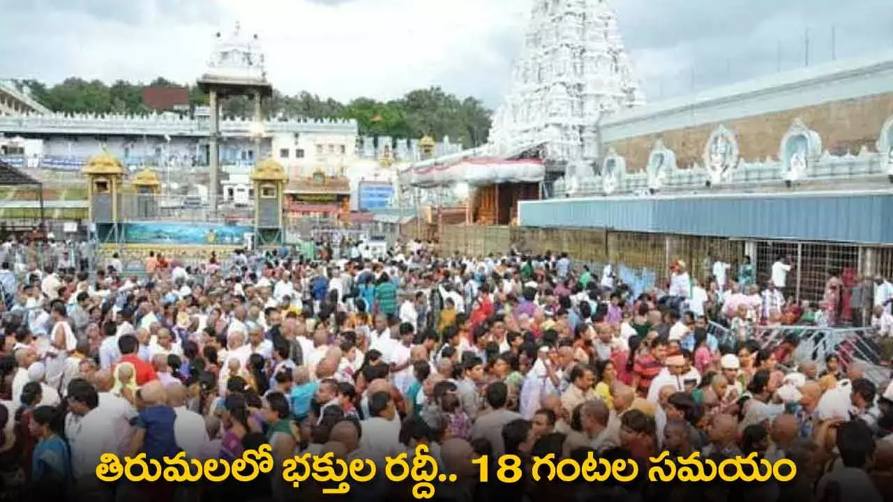 TTD : తిరుమలలో భక్తుల రద్దీ.. 18 గంటల సమయం TTD : తిరుమలలో భక్తుల రద్దీ.. 18 గంటల సమయం