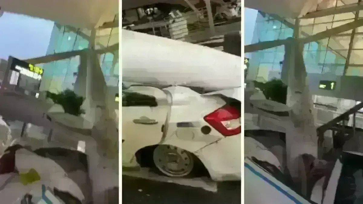 Delhi Airport : ఢిల్లీ ఎయిర్‌పోర్ట్‌లో కూలిన పైకప్పు..