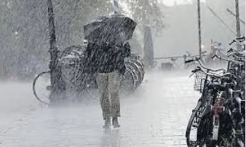 RAIN ALERT: తెలుగు రాష్టాల్లో భారీ వర్షాలు... హైదరాబాద్కు ఎల్లో అలర్ట్ జారీ RAIN ALERT: తెలుగు రాష్టాల్లో భారీ వర్షాలు... హైదరాబాద్కు ఎల్లో అలర్ట్ జారీ