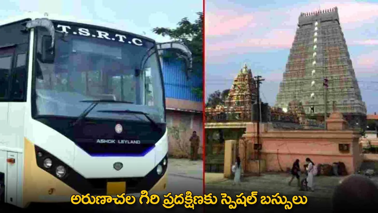 TGSRTC : అరుణాచల గిరి ప్రదక్షిణకు స్పెషల్ బస్సులు TGSRTC : అరుణాచల గిరి ప్రదక్షిణకు స్పెషల్ బస్సులు