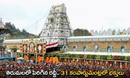 TTD : తిరుమలలో పెరిగిన రద్దీ.. 31 కంపార్టుమెంట్లలో భక్తులు
