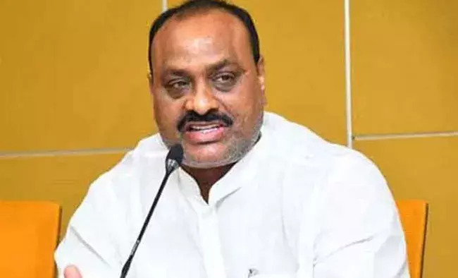 Atchannaidu: సమాధులపై ఫొటోల్లా.. సర్వే రాళ్లపై జగన్‌ చిత్రాలు:  అచ్చెన్నాయుడు