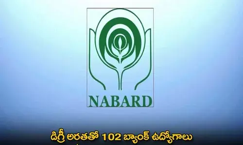 Bank Jobs : డిగ్రీ అర్హతతో 102 బ్యాంక్ ఉద్యోగాలు