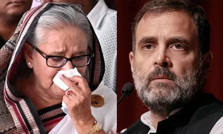 హసీనాను గద్దె దింపడం వెనుక పాక్ ప్రమేయం.. రాహుల్ అనుమానం