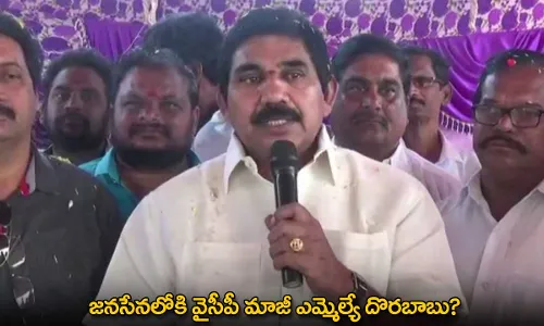 AP : జనసేనలోకి వైసీపీ మాజీ ఎమ్మెల్యే దొరబాబు? AP : జనసేనలోకి వైసీపీ మాజీ ఎమ్మెల్యే దొరబాబు?
