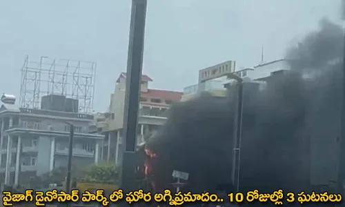 AP : వైజాగ్ డైనోసార్ పార్క్ లో ఘోర అగ్నిప్రమాదం.. 10 రోజుల్లో 3 ఘటనలు AP : వైజాగ్ డైనోసార్ పార్క్ లో ఘోర అగ్నిప్రమాదం.. 10 రోజుల్లో 3 ఘటనలు