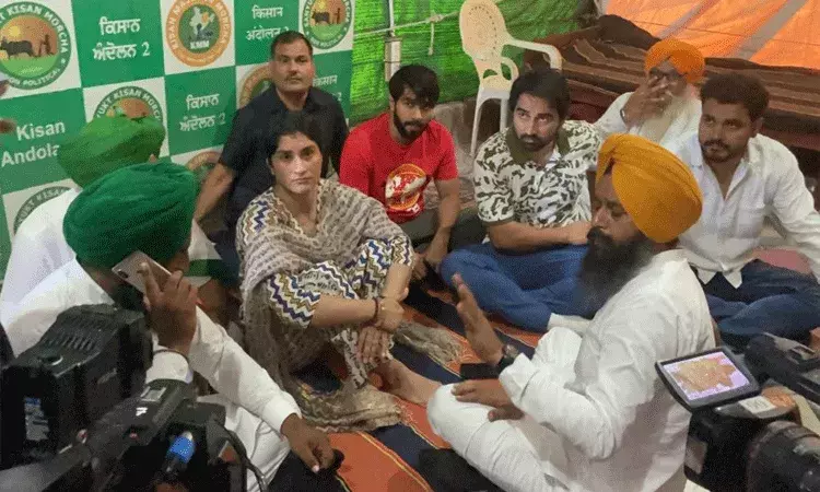 రైతుల నిరసనలో పాల్గొన్న ఒలింపియన్ వినేష్ ఫోగట్‌..