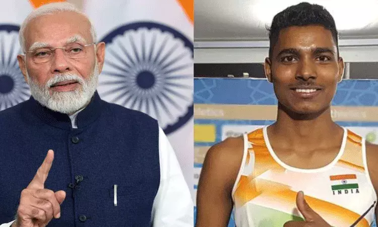 Paralympics2024: పురుషుల హైజంప్లో రజతం సాధించిన నిషాద్ కుమార్ను అభినందించిన ప్రధాని Paralympics2024: పురుషుల హైజంప్లో రజతం సాధించిన నిషాద్ కుమార్ను అభినందించిన ప్రధాని