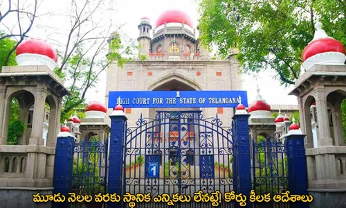 TG : మూడు నెలల వరకు స్థానిక ఎన్నికలు లేనట్టే! కోర్టు కీలక ఆదేశాలు TG : మూడు నెలల వరకు స్థానిక ఎన్నికలు లేనట్టే! కోర్టు కీలక ఆదేశాలు