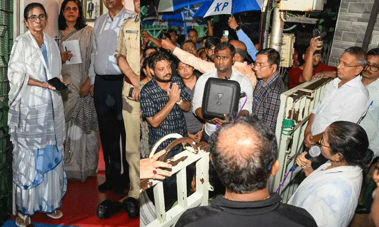 నిరసన తెలుపుతున్న వైద్యులకు చివరి ఆహ్వానం పంపిన మమత.. నిరసన తెలుపుతున్న వైద్యులకు చివరి ఆహ్వానం పంపిన మమత..