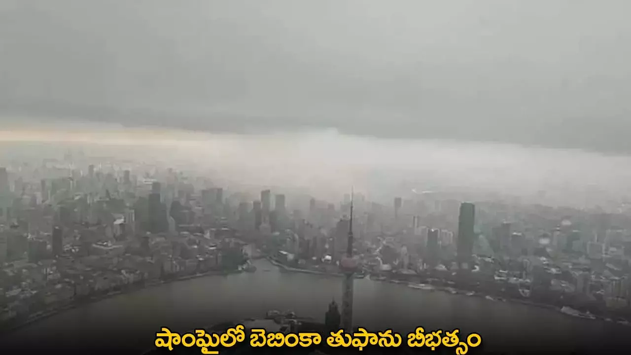 Typhoon : షాంఘైలో బెబింకా తుఫాను బీభత్సం Typhoon : షాంఘైలో బెబింకా తుఫాను బీభత్సం