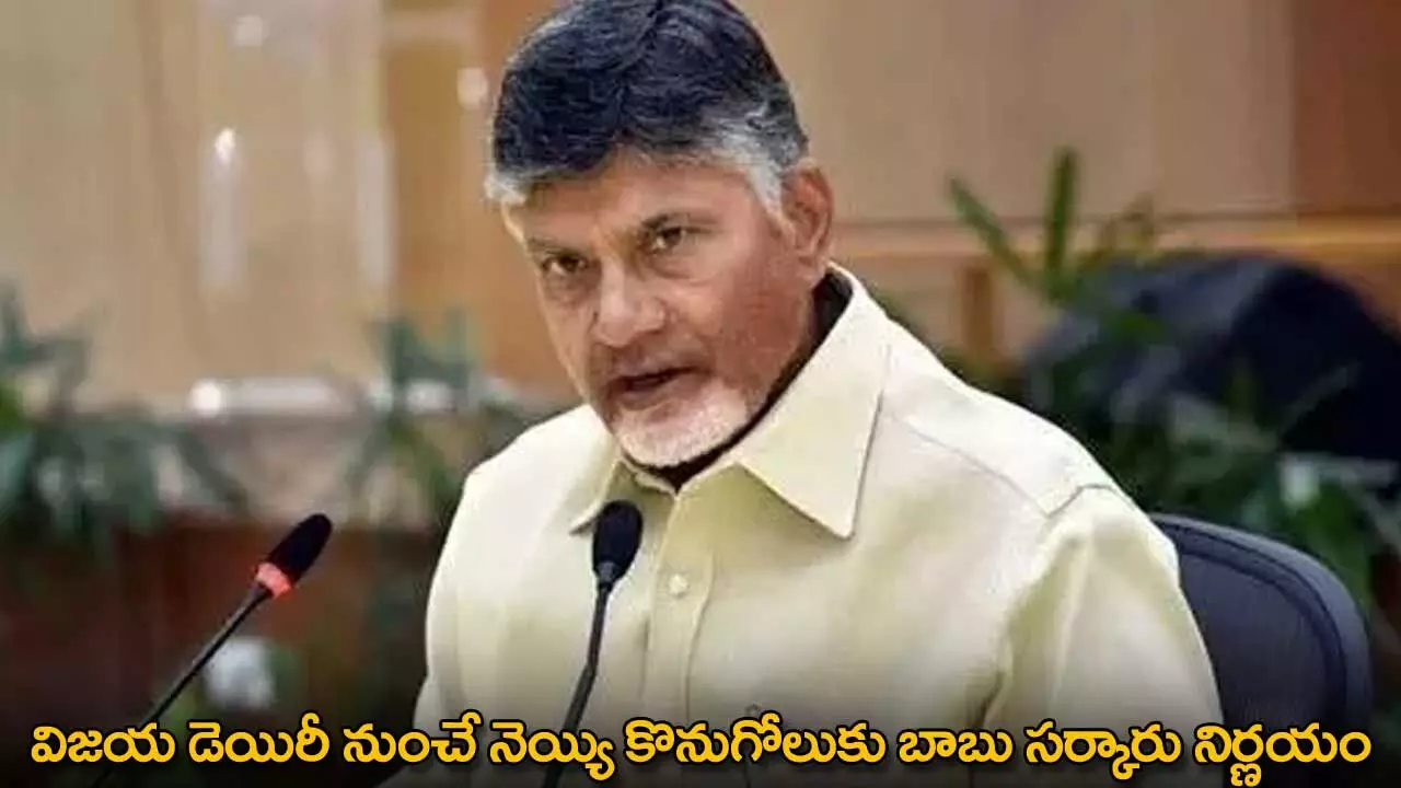 Vijaya Dairy : విజయ డెయిరీ నుంచే నెయ్యి కొనుగోలుకు బాబు సర్కారు నిర్ణయం Vijaya Dairy : విజయ డెయిరీ నుంచే నెయ్యి కొనుగోలుకు బాబు సర్కారు నిర్ణయం