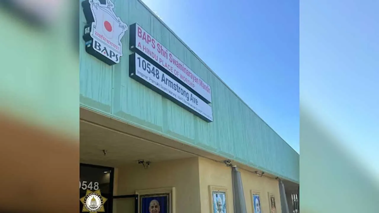 America : అమెరికాలో ఆలయ గోడలపై హిందూ వ్యతిరేక నినాదాలు